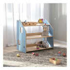 Étagère À Jouets – Bleu Clair & Rose