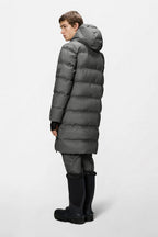 Chaqueta acolchada larga Alta W3T4 Gris - Mixto