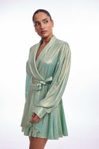 Robe Zina - Emeraude Metallic