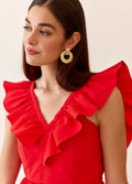 Kleid Cali Zinnoberrot