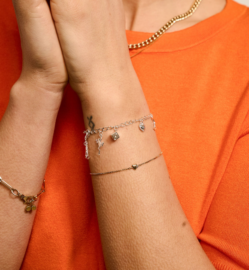 Children's Plain Silver Rombo Bracelet