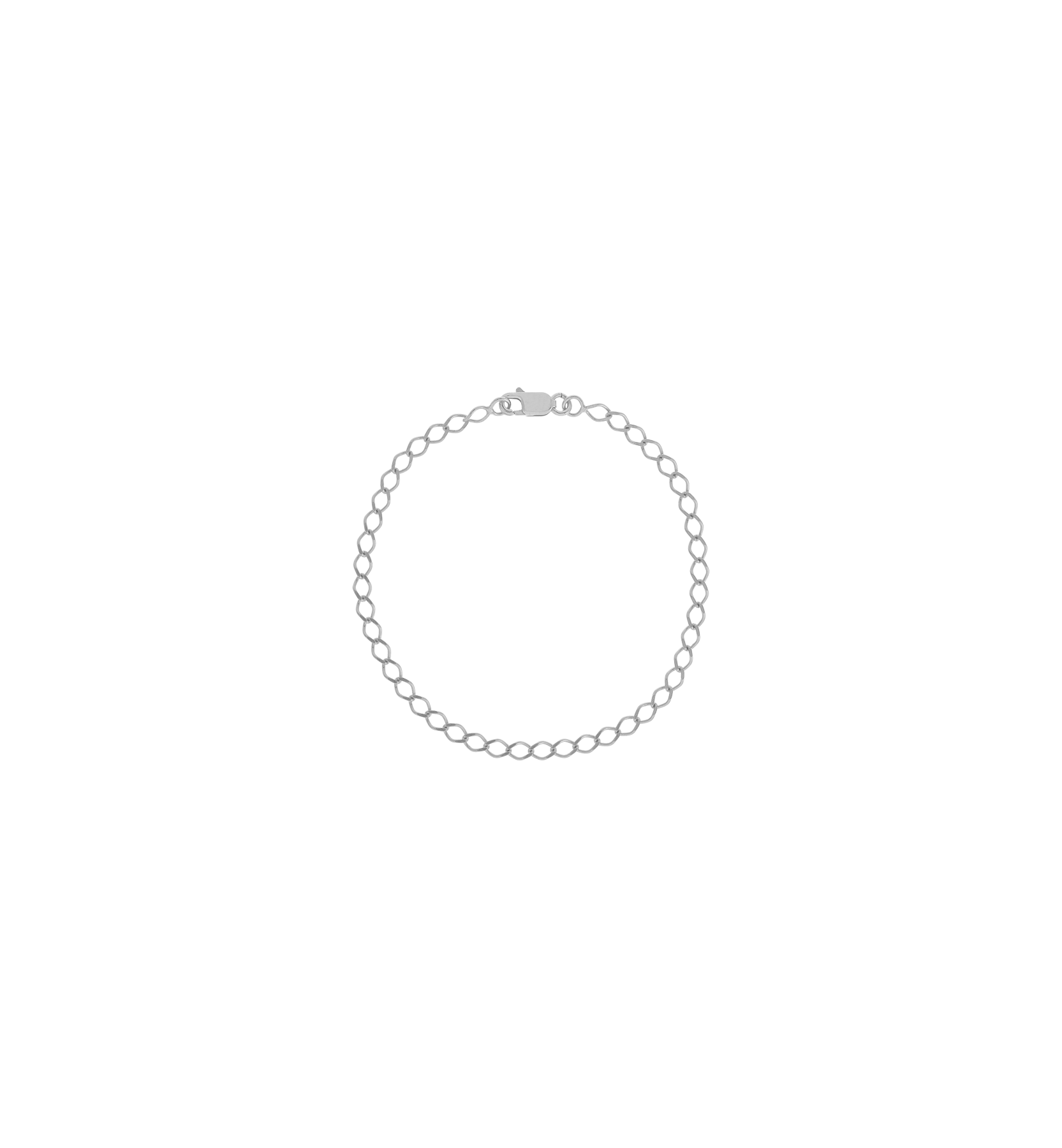 Children's Plain Silver Rombo Bracelet