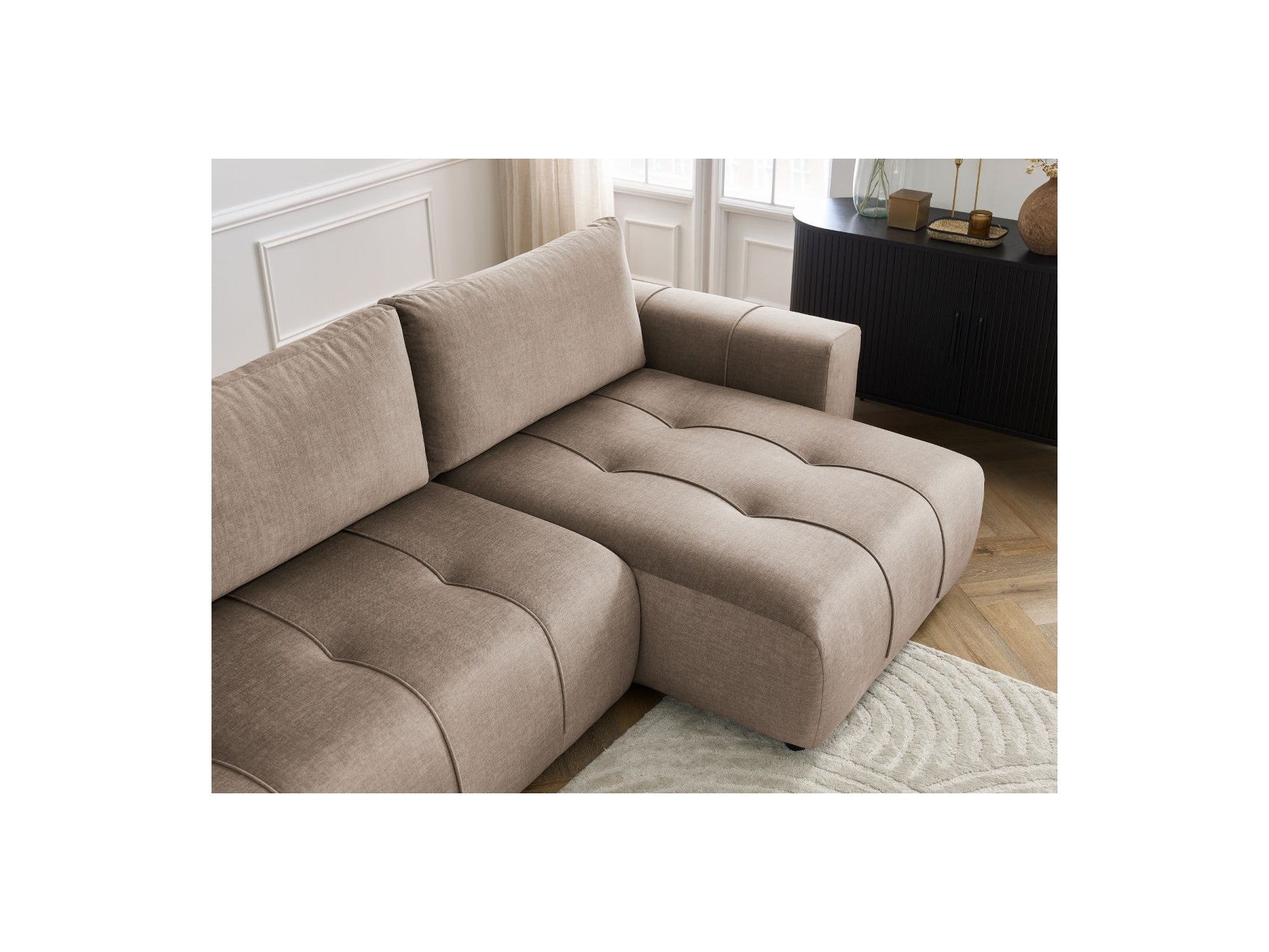 Arsene - Canapé D'Angle Réversible Convertible Coffre - Velours