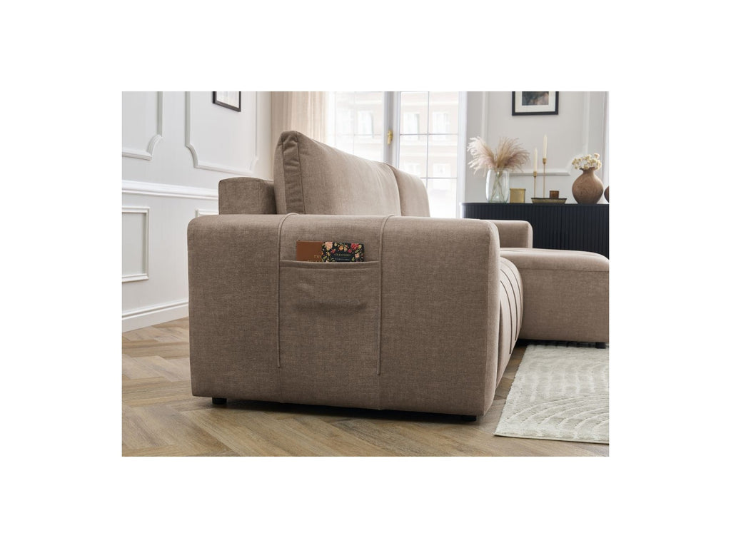 Arsene - Canapé D'Angle Réversible Convertible Coffre - Velours