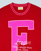 Jersey F con cuello redondo - Rojo oscuro - 100% Cashmere - Mujer