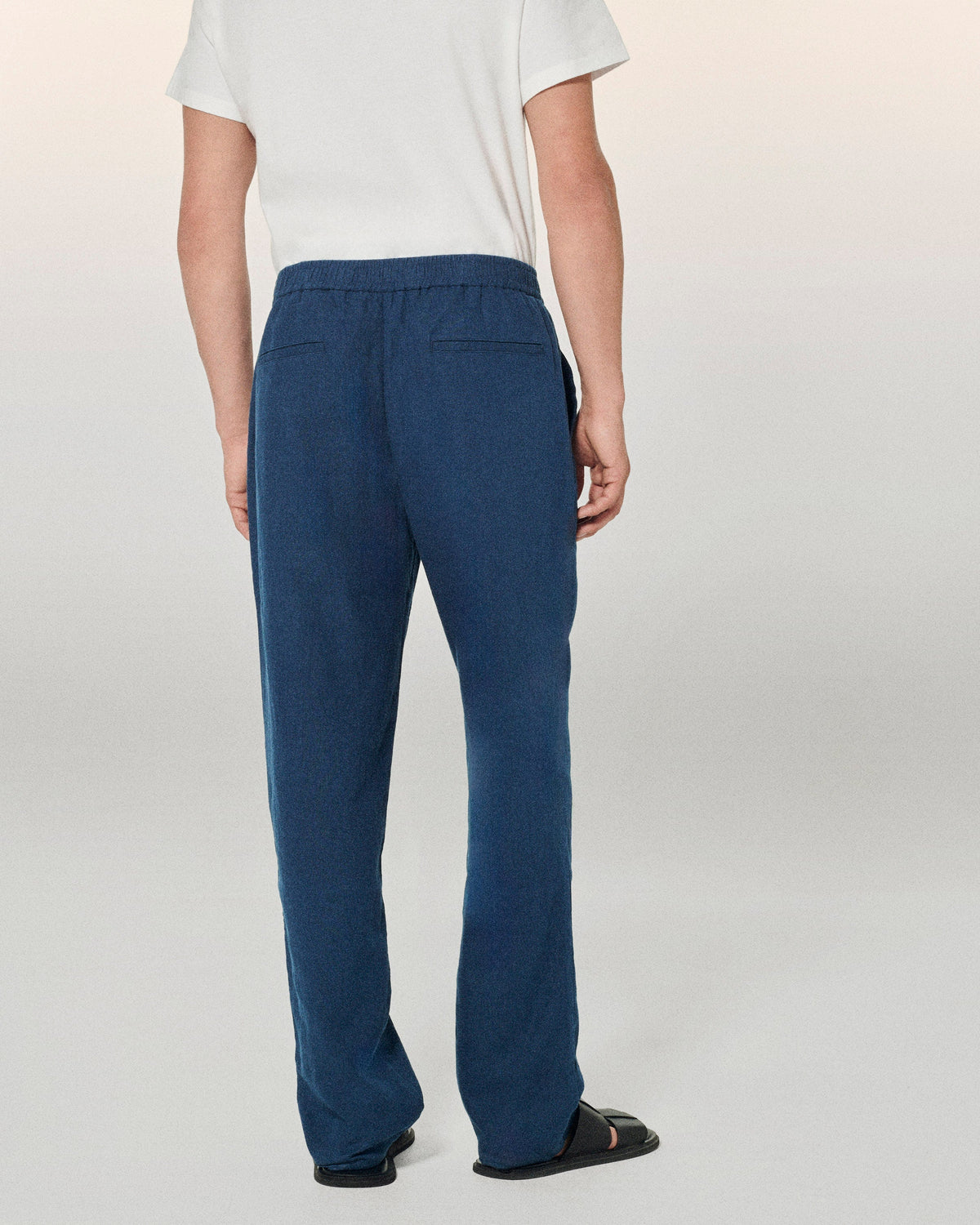 Straight-Leg Trousers - Navy - Men
