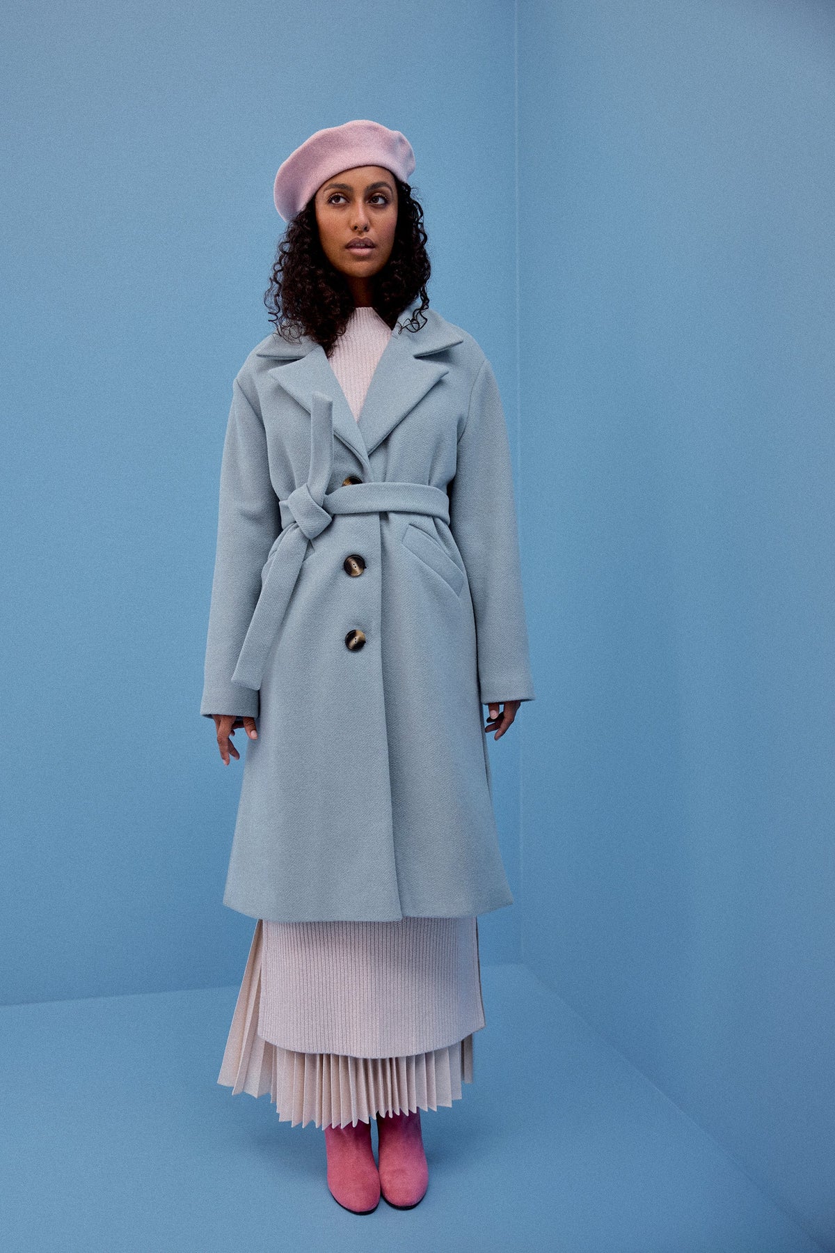 MANTEAU RAY BLEU CIEL