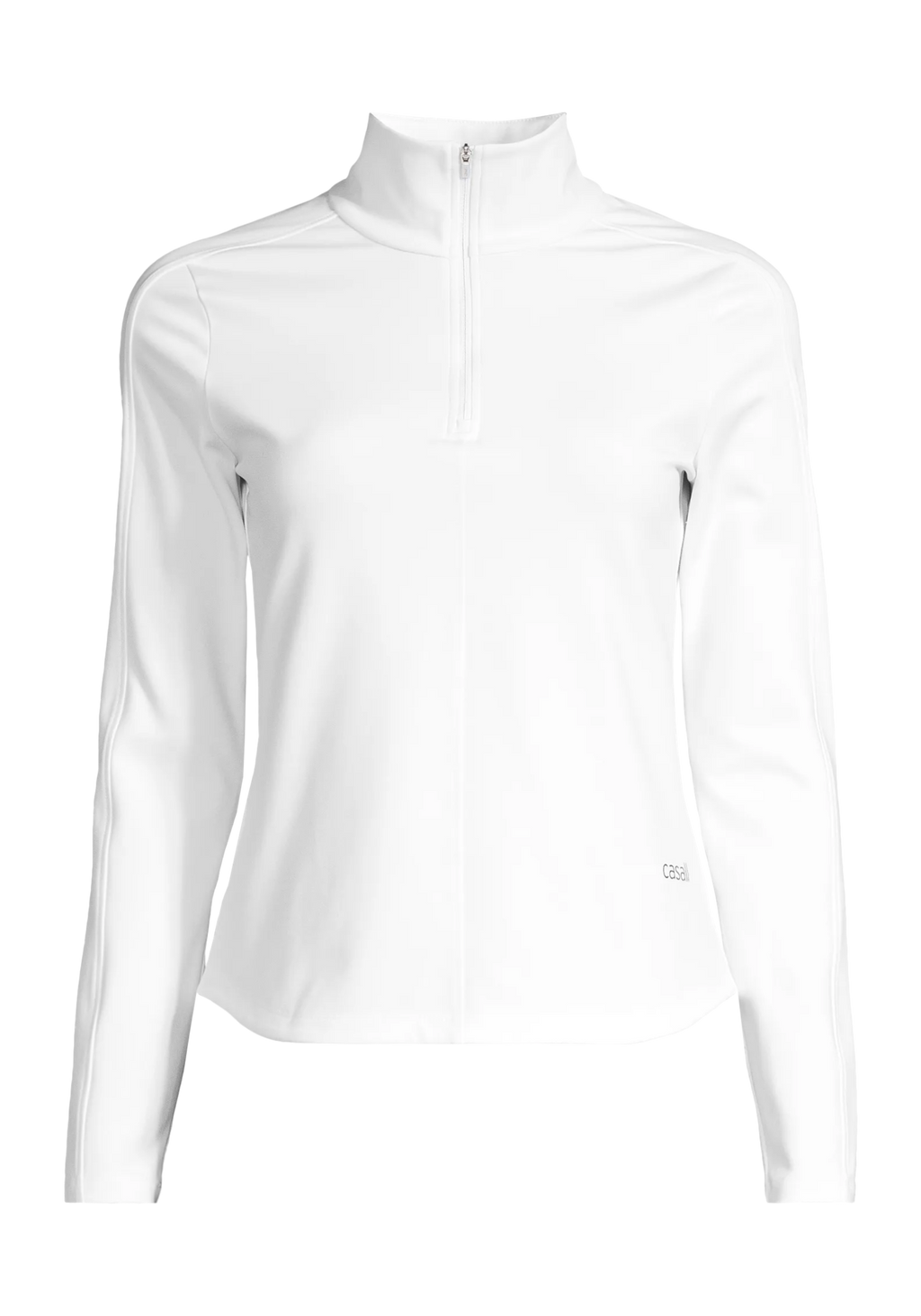 Serene Half Zip Long Sleeve - White