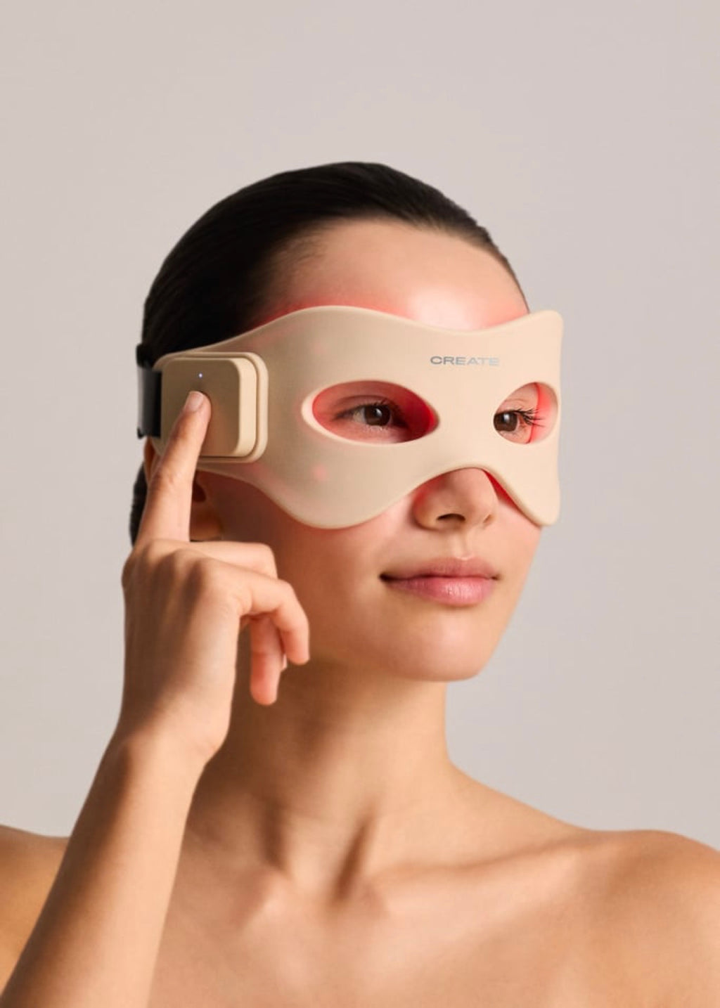 Skincare Led Eye Mask - Antifaz De Tratamiento Led 4 En 1 Para El Contorno De Ojos - Arena