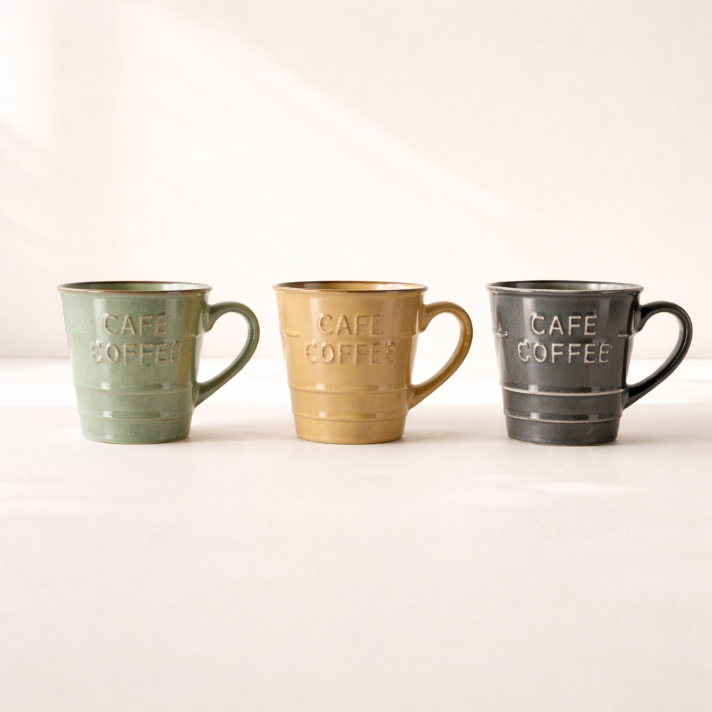 Coffee Time - Set of 6 mugs - 37 cl - Stoneware