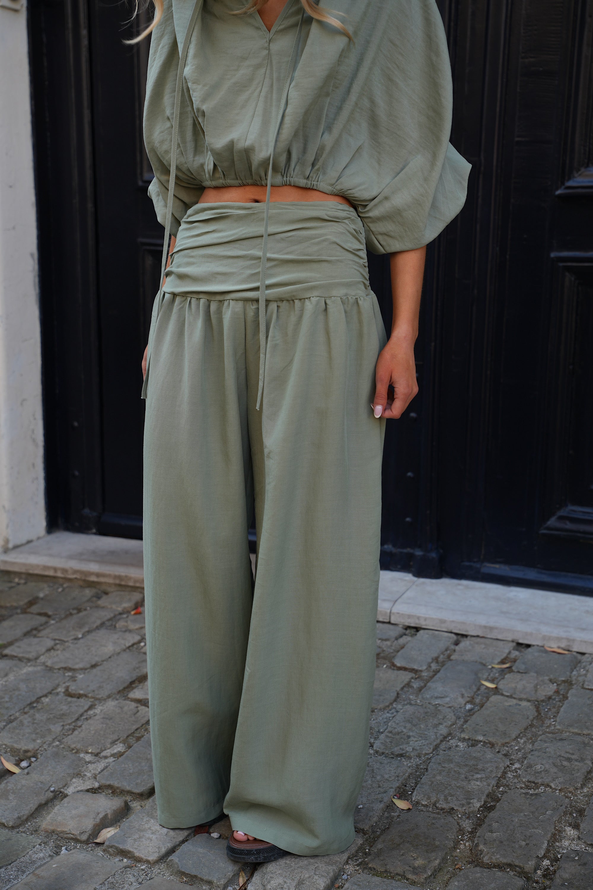 Pantalón recto Maiane - Caqui