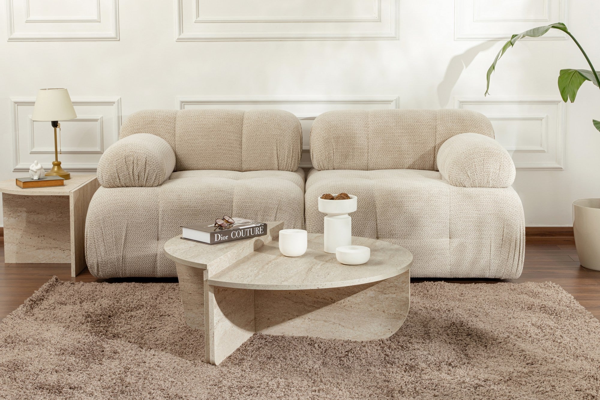 Orion - Table Basse - Travertine