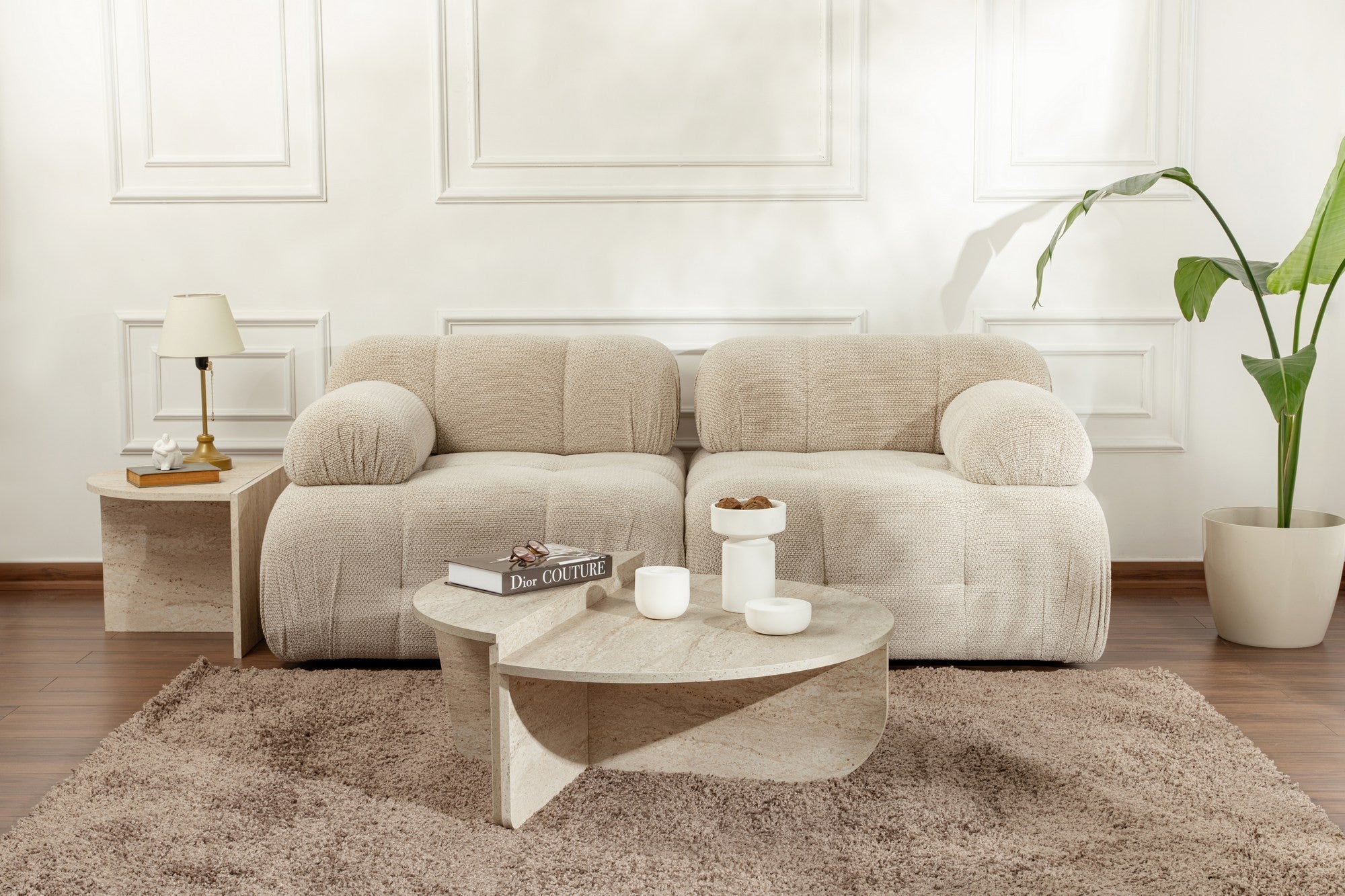 Orion - Table Basse - Travertine