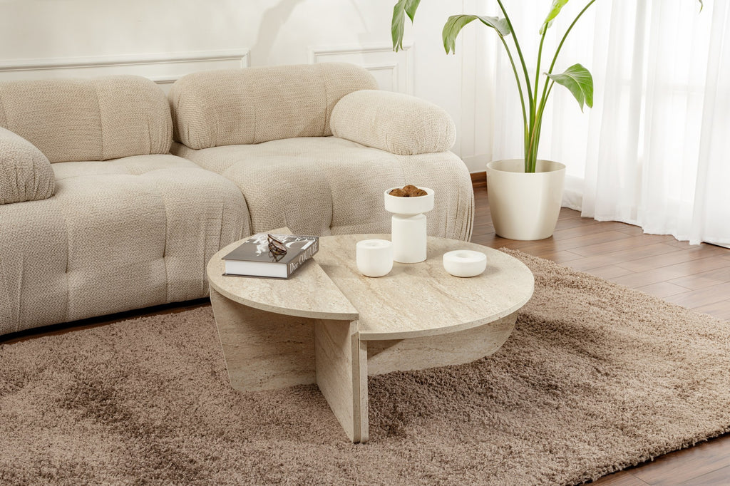 Orion - Table Basse - Travertine
