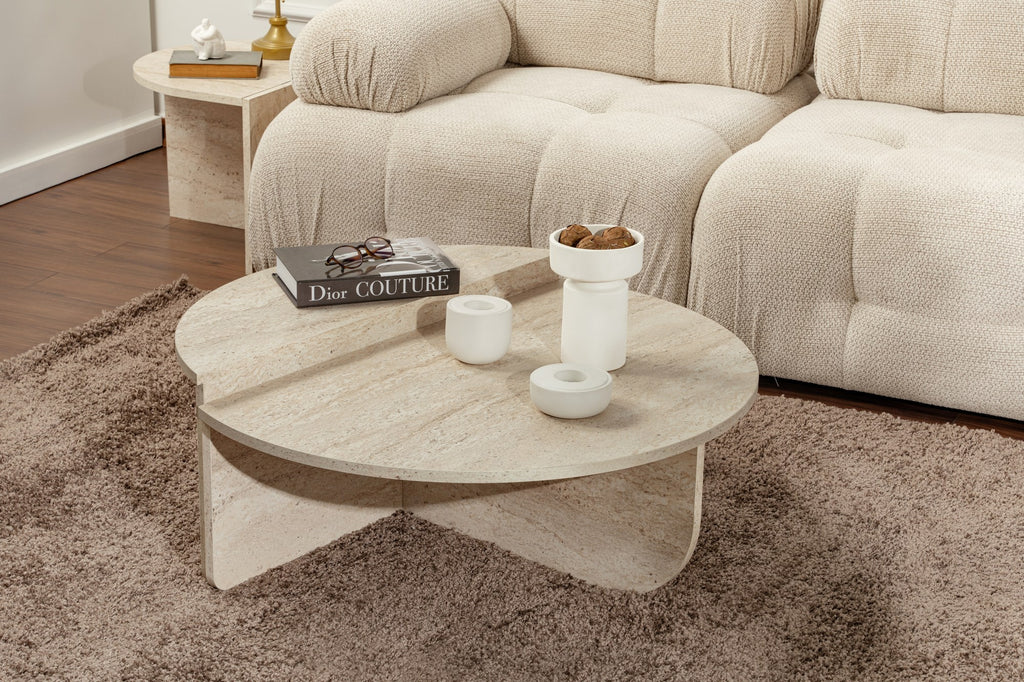 Orion - Table Basse - Travertine