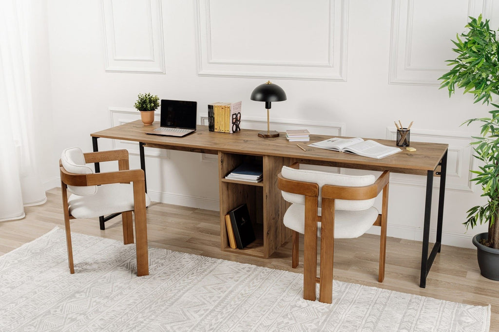Twin Study Desk - Escritorio - Atlantic Pine/Negro