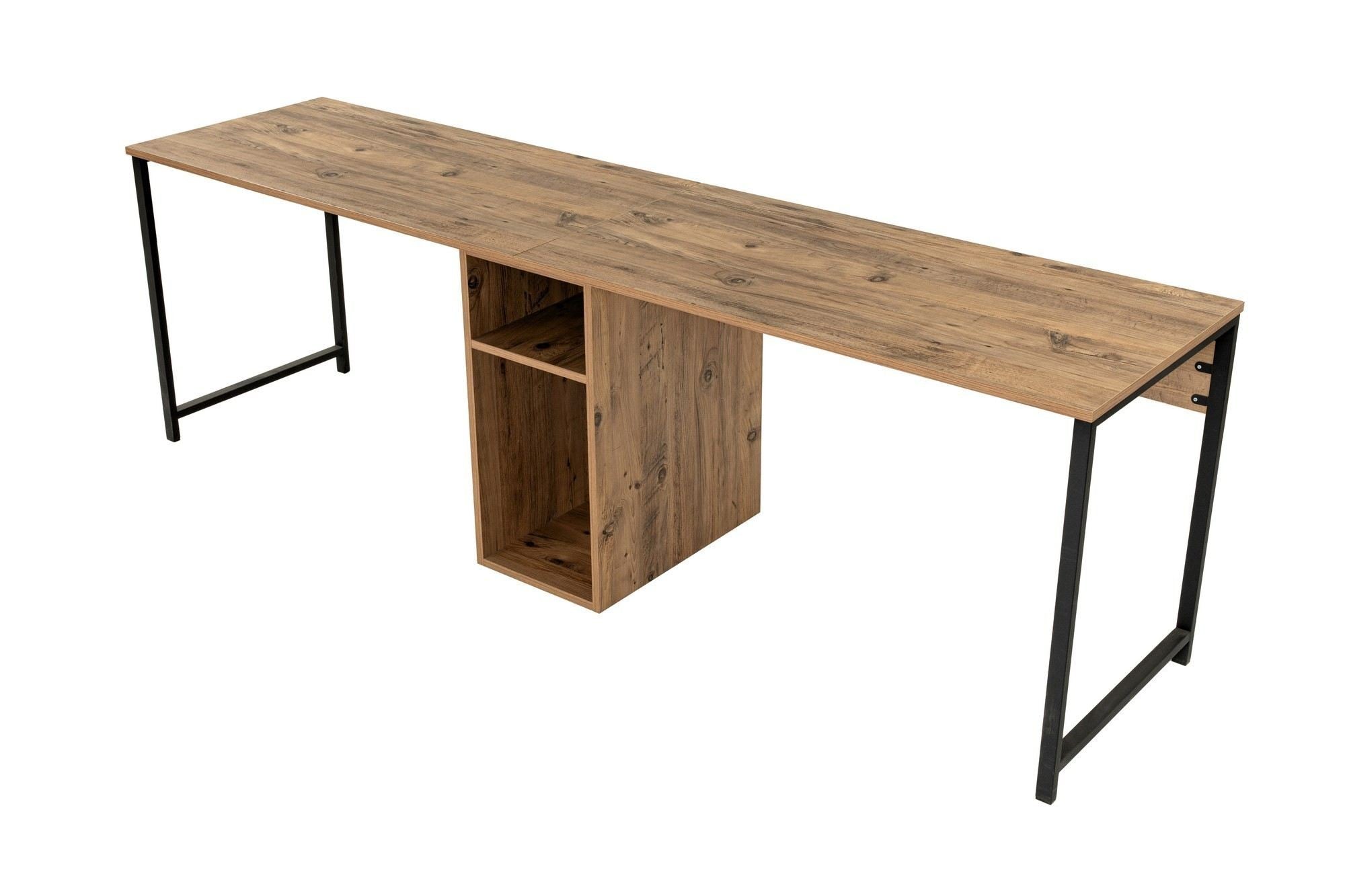 Twin Study Desk - Escritorio - Atlantic Pine/Negro