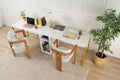 Twin Study Desk - Bureau - Blanc/Doré
