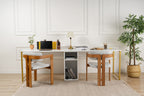 Twin Study Desk - Bureau - Blanc/Doré