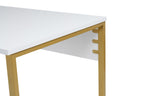 Twin Study Desk - Bureau - Blanc/Doré