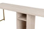 Twin Study Desk - Bureau - Travertine/Doré