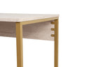 Twin Study Desk - Bureau - Travertine/Doré