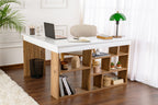 Vesper - Desk - White/Atlantic Pine