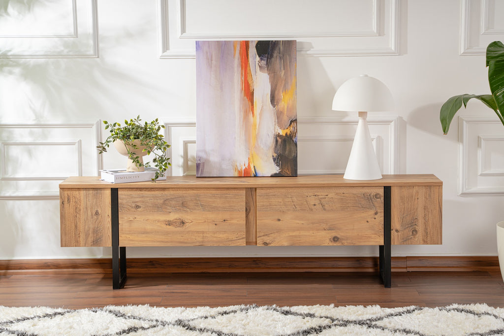 Serenity - TV Stand - Atlantic Pine/Black