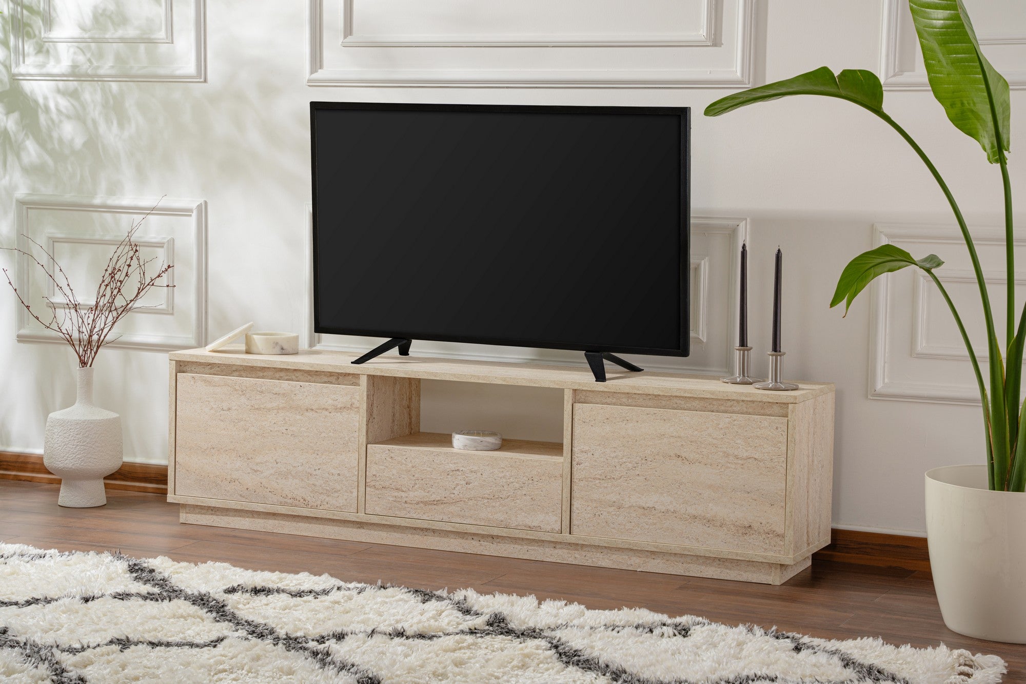 Vanguard - Mueble de TV - Travertine