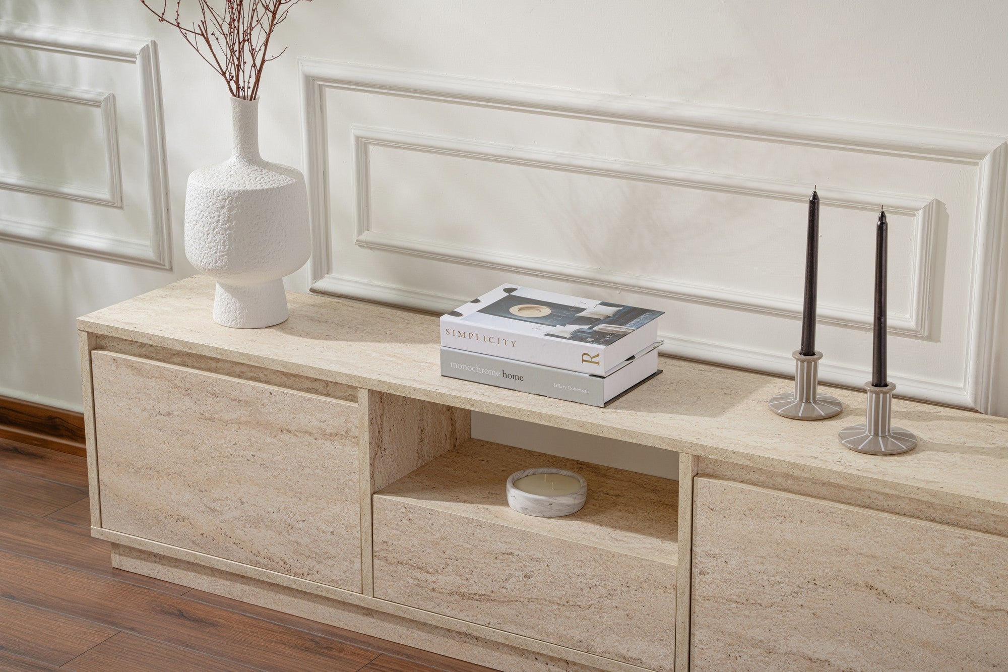 Vanguard - Mueble de TV - Travertine