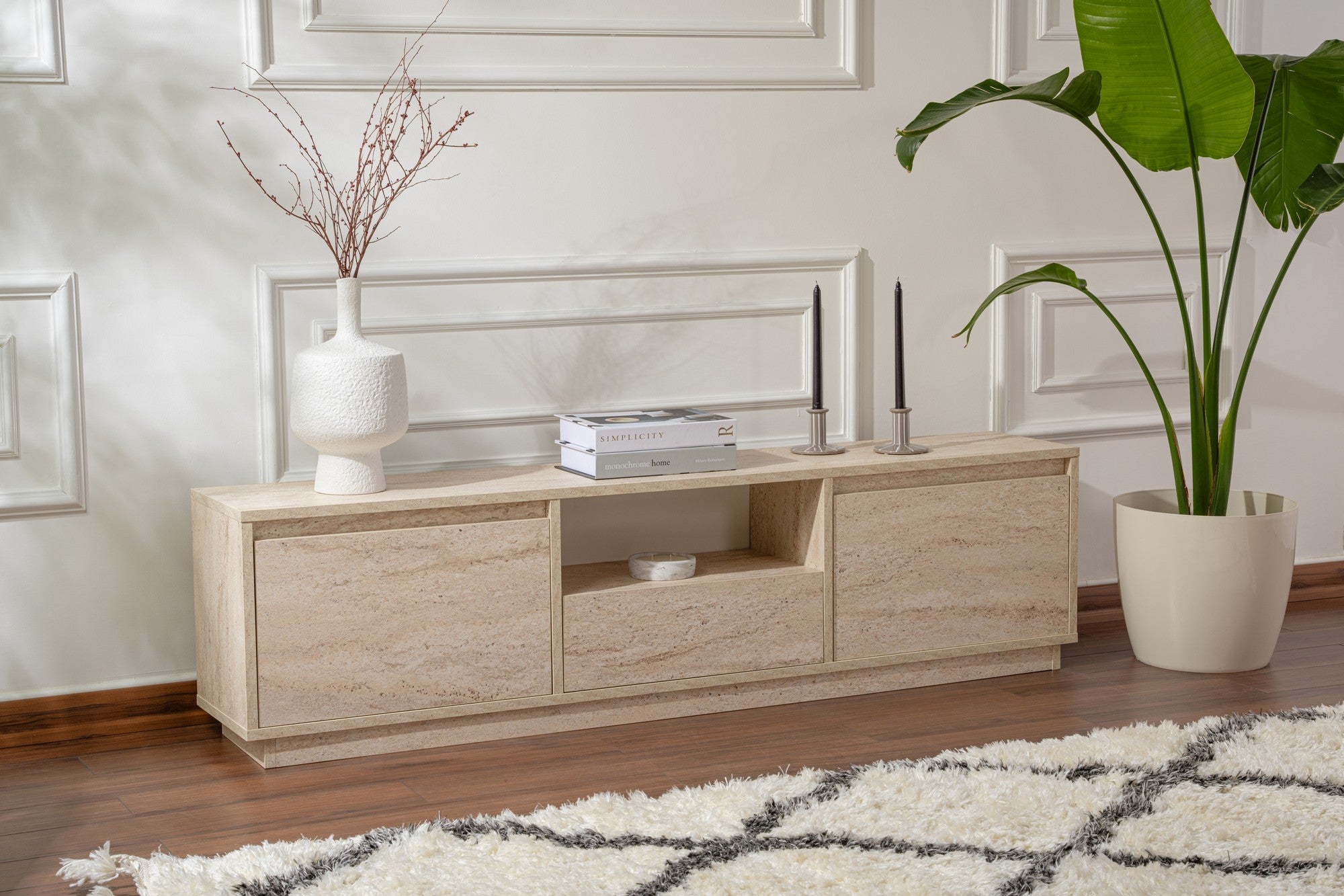 Vanguard - Mueble de TV - Travertine