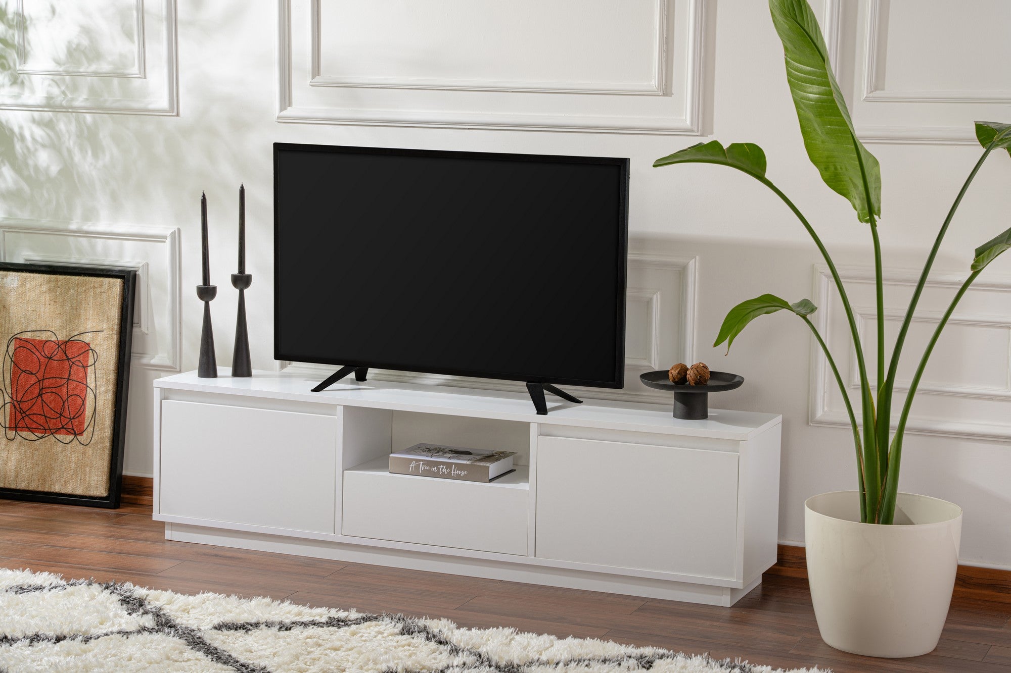 Vanguard - Mueble de TV - Blanco Natural