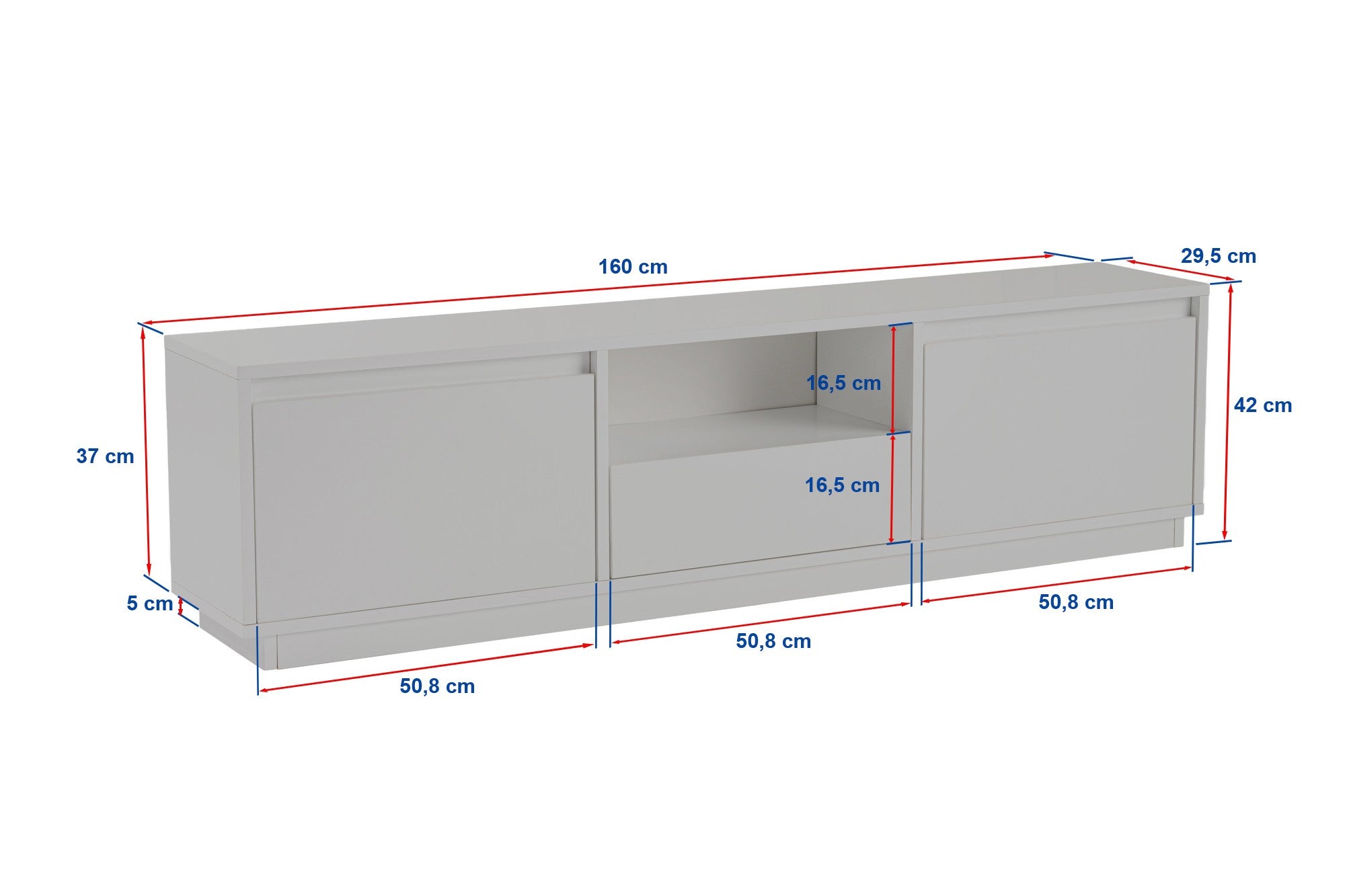 Vanguard - Mueble de TV - Blanco Natural