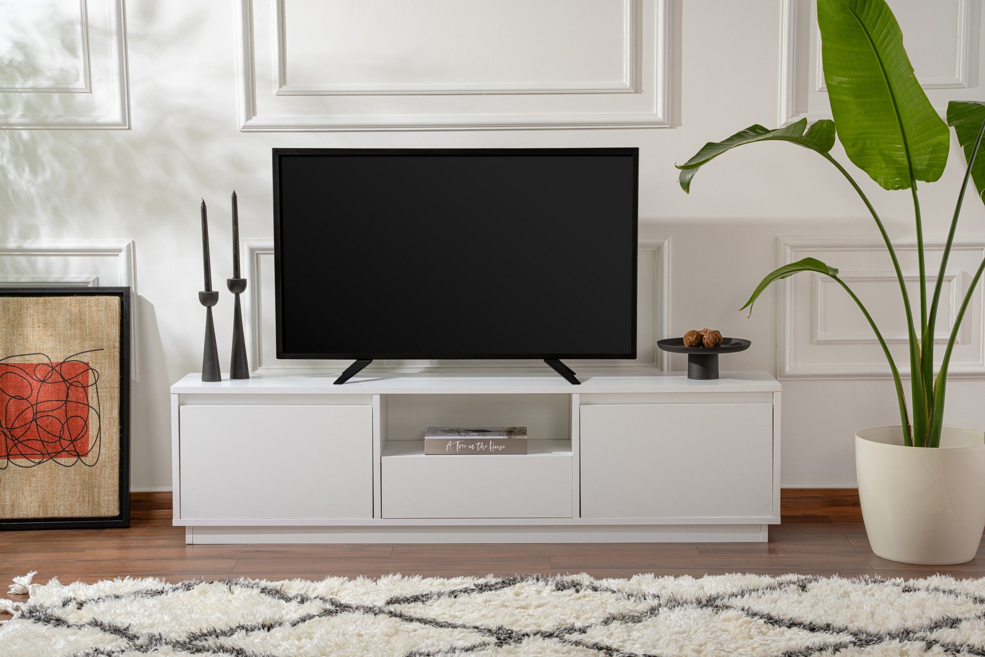 Vanguard - Mueble de TV - Blanco Natural