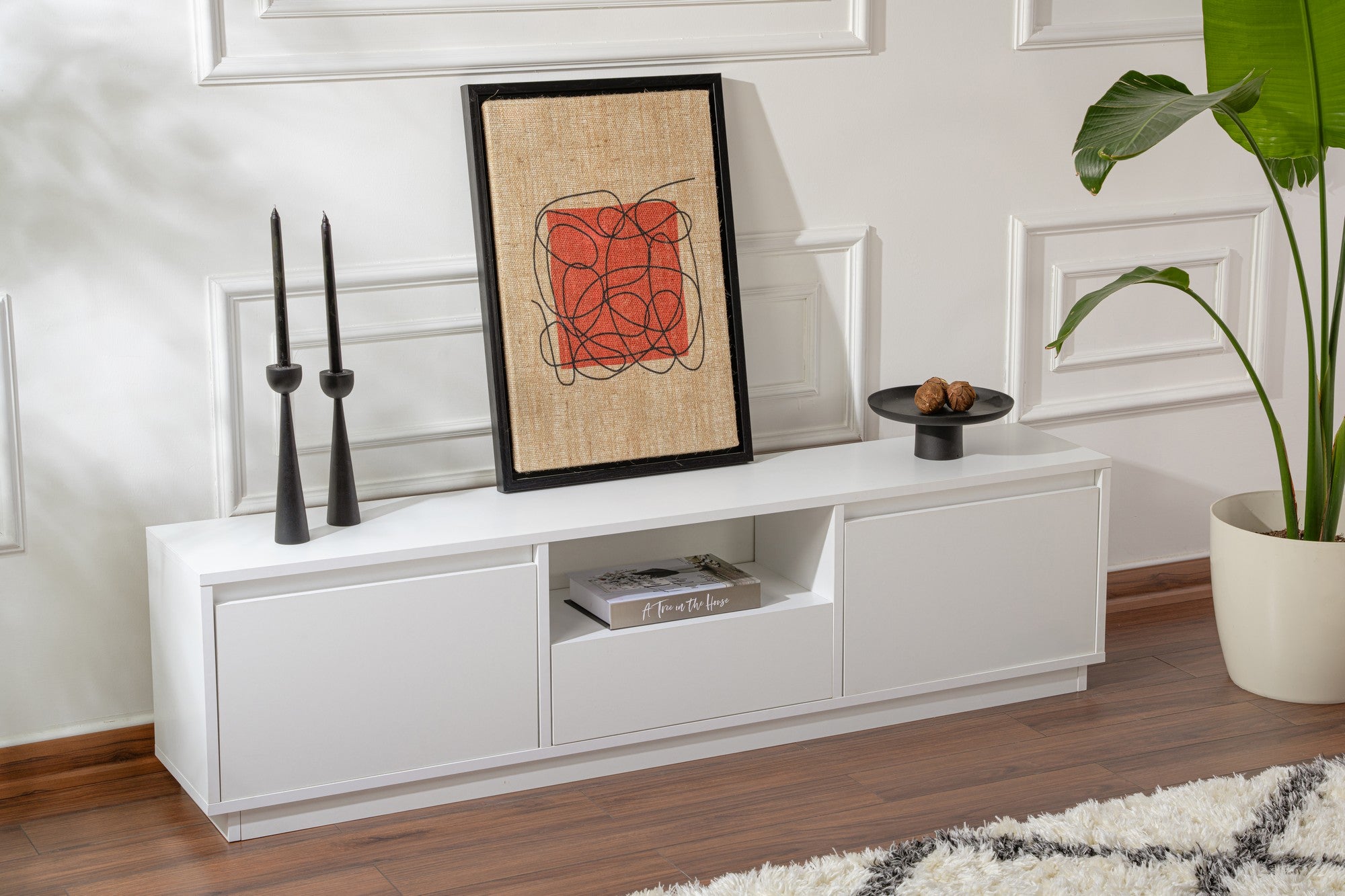 Vanguard - Mueble de TV - Blanco Natural