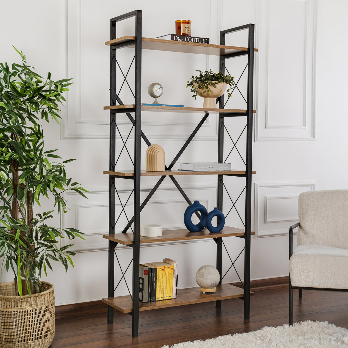 Elysian - Bookcase - Venezia Walnut/Black