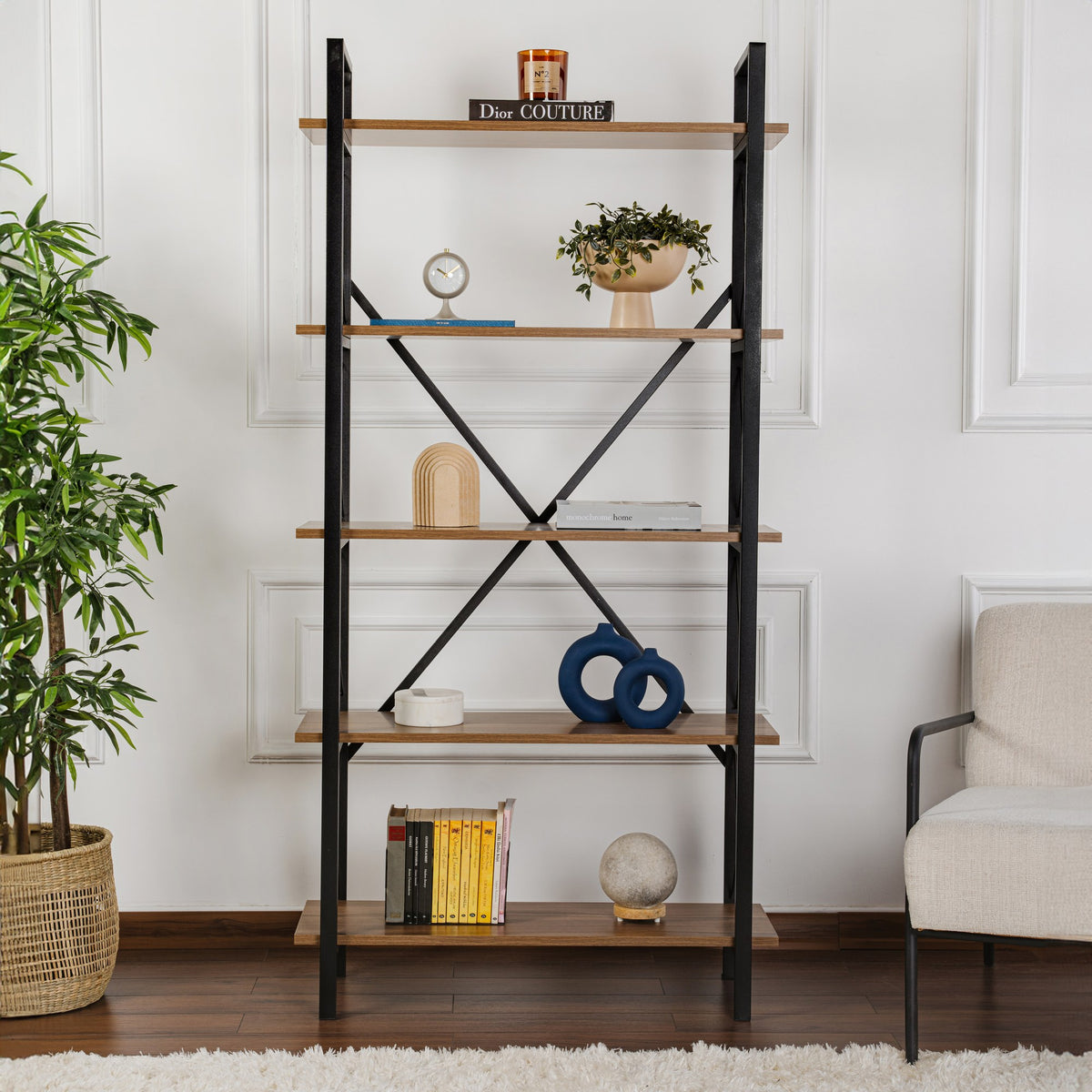 Elysian - Bookcase - Venezia Walnut/Black
