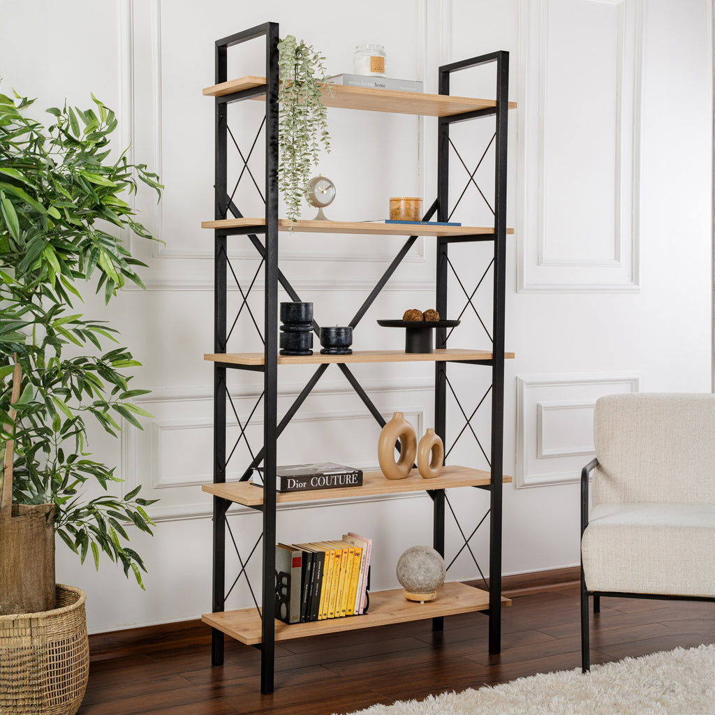 Elysian - Librería - Roble/Negro