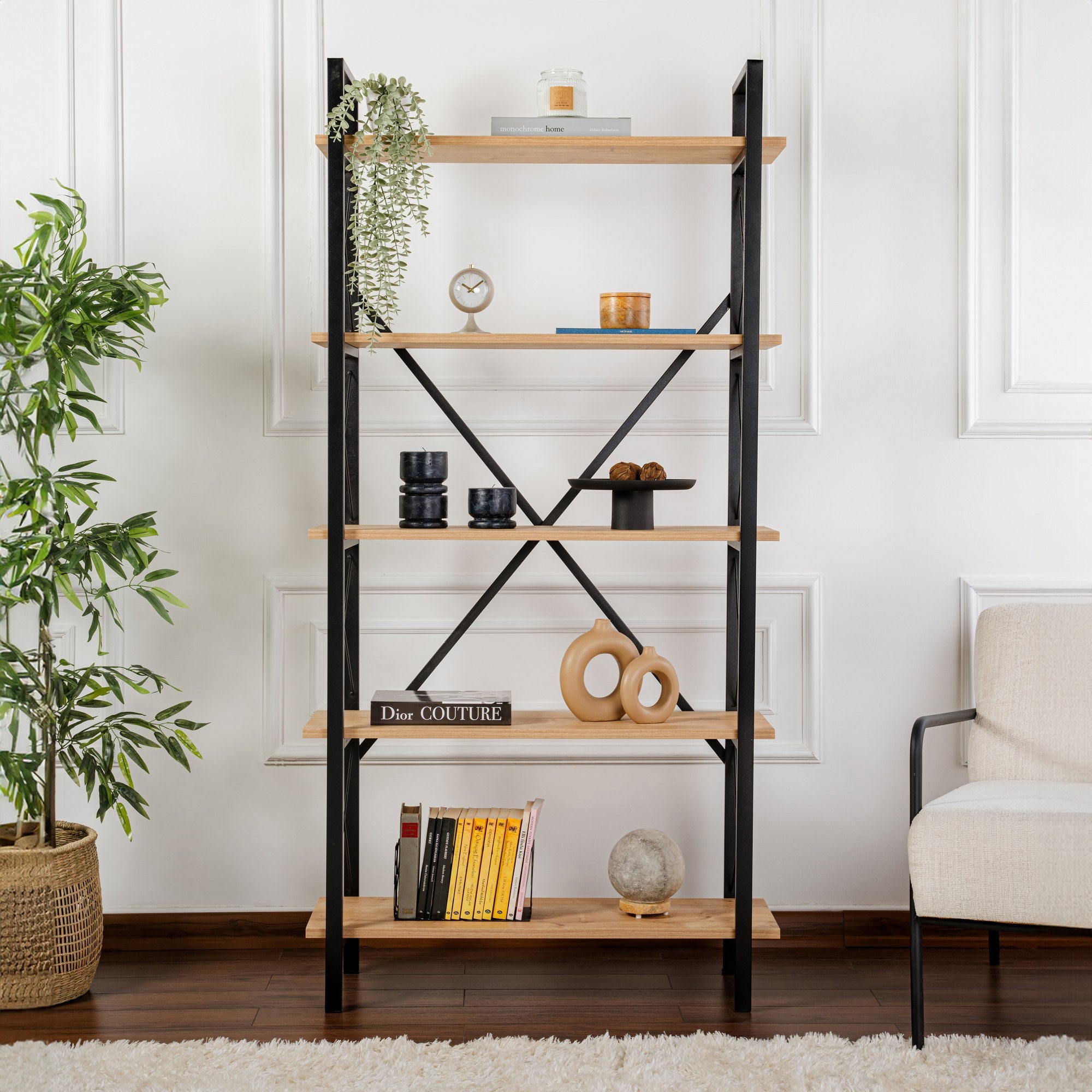Elysian - Librería - Roble/Negro