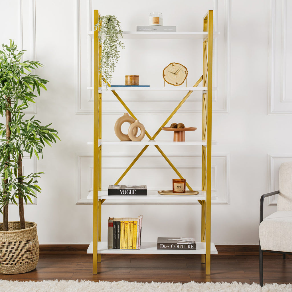 Elysian - Librería - Blanco/Dorado
