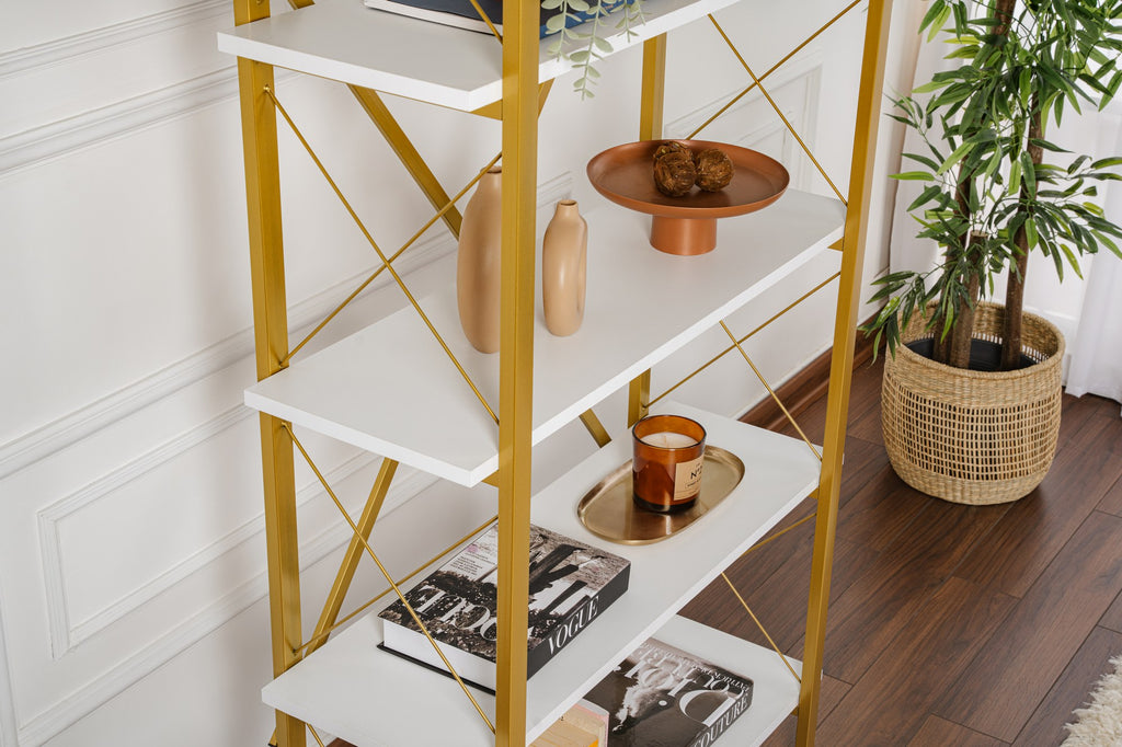 Elysian - Librería - Blanco/Dorado