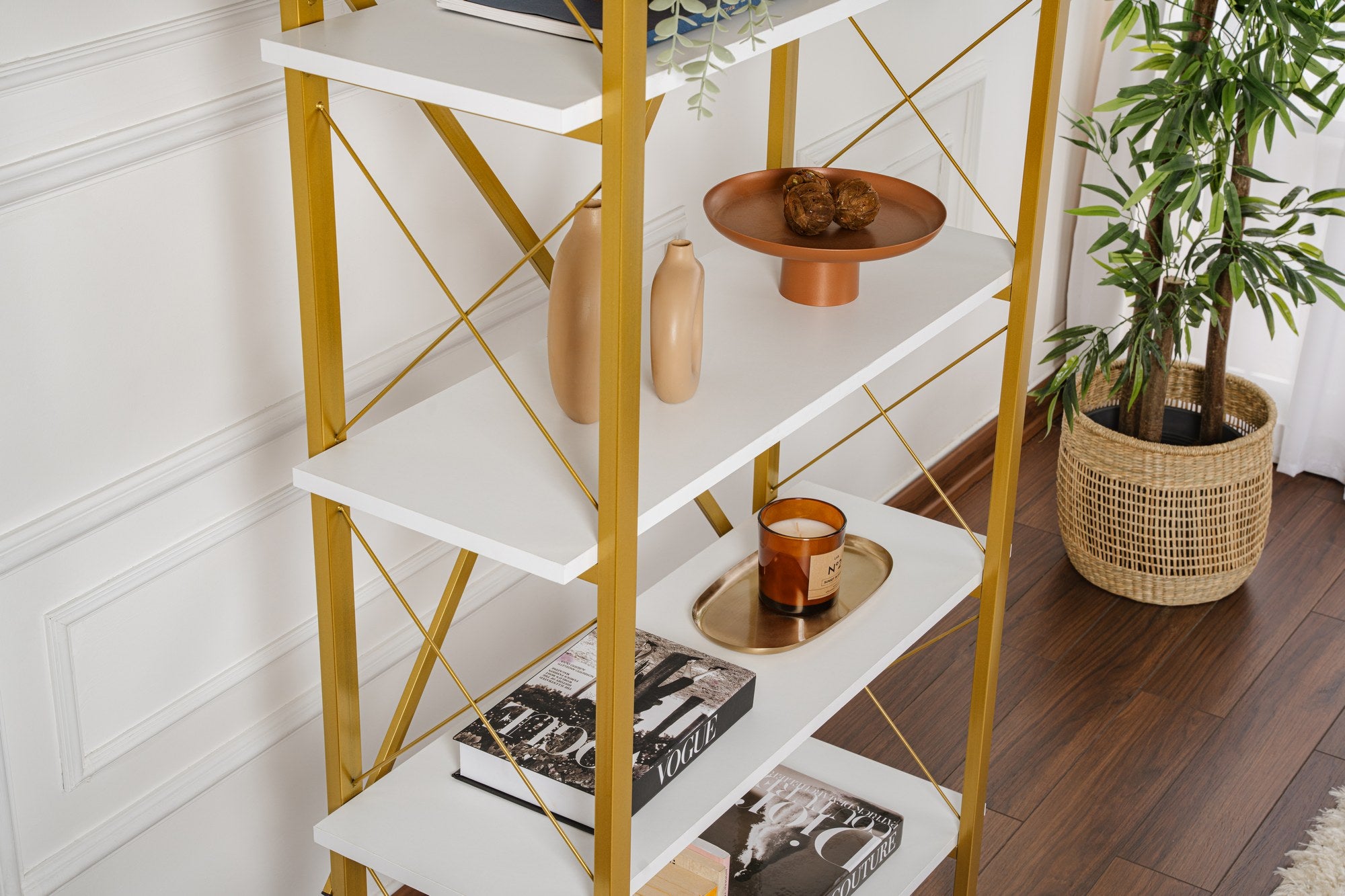 Elysian - Librería - Blanco/Dorado