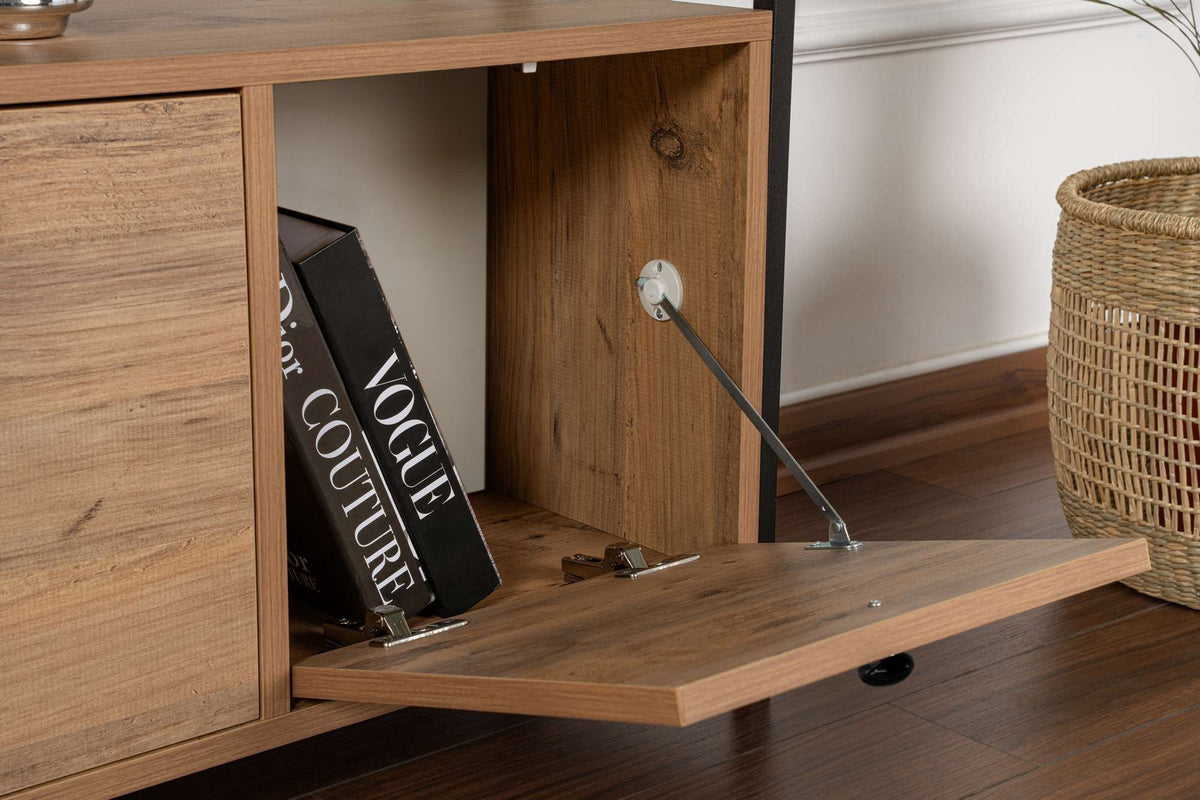 Solace - Console Table - Atlantic Pine/Black