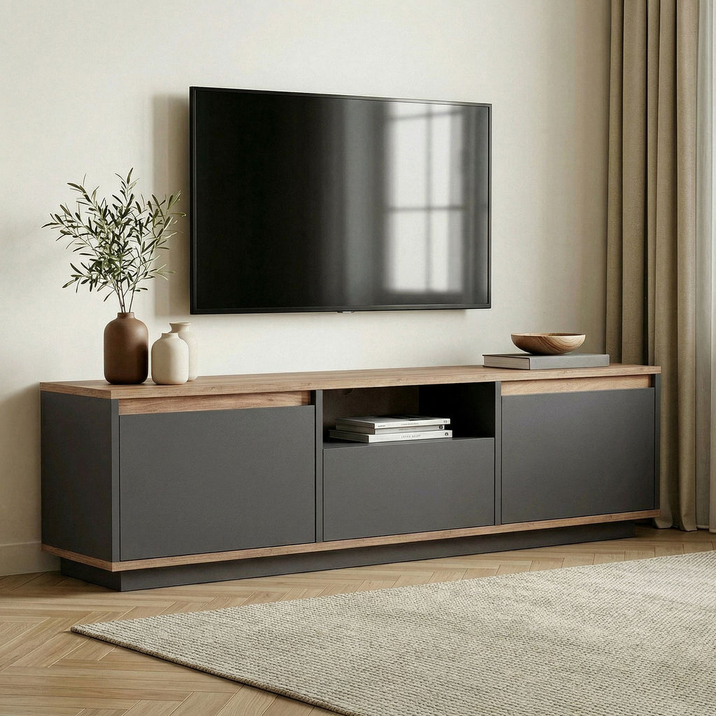 Meubles Tv Sentinel - Anthracite / Pin Atlantique