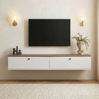 Meubles Tv Ligne 160 - Pin Atlantique / Blanc