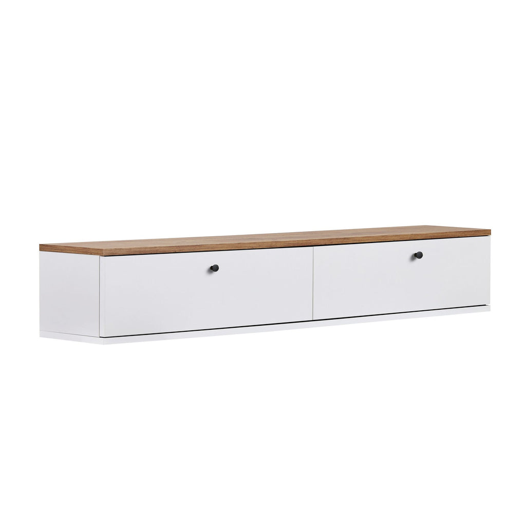 Meubles Tv Ligne 160 - Pin Atlantique / Blanc