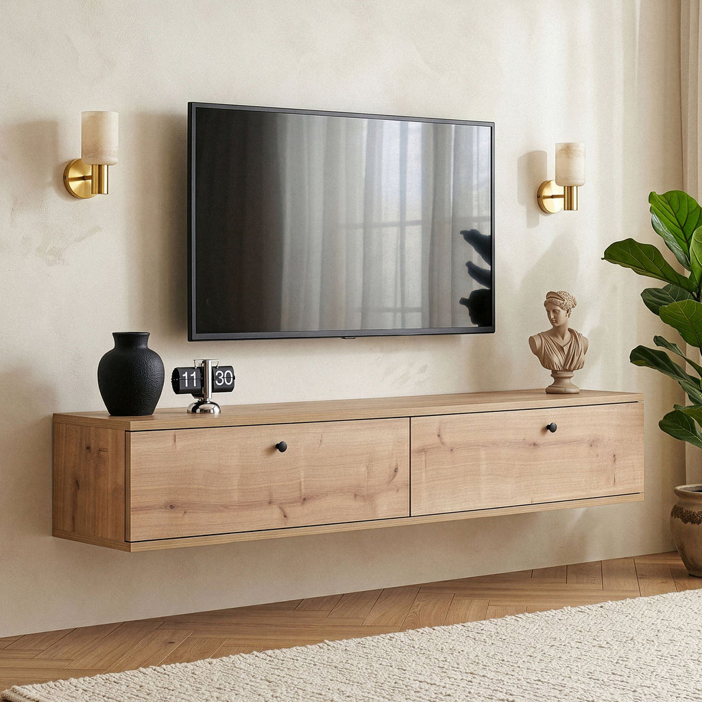 Muebles de TV Ligne 140 - Roble Zafiro