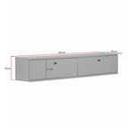 Meubles Tv Ligne 140 - Travertin / Noyer