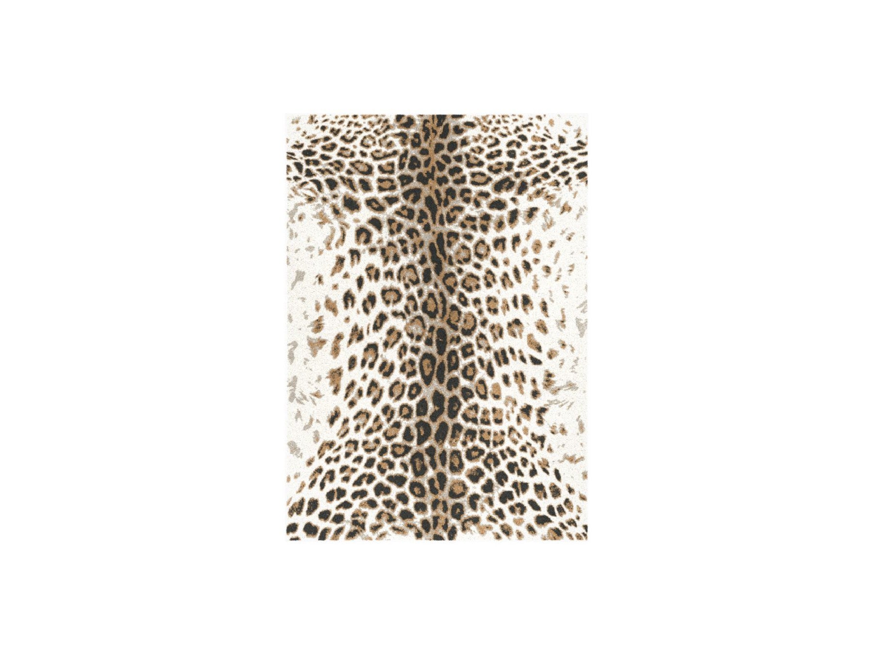Meryl - Alfombra de pelo corto - Motivo de leopardo - Marrón