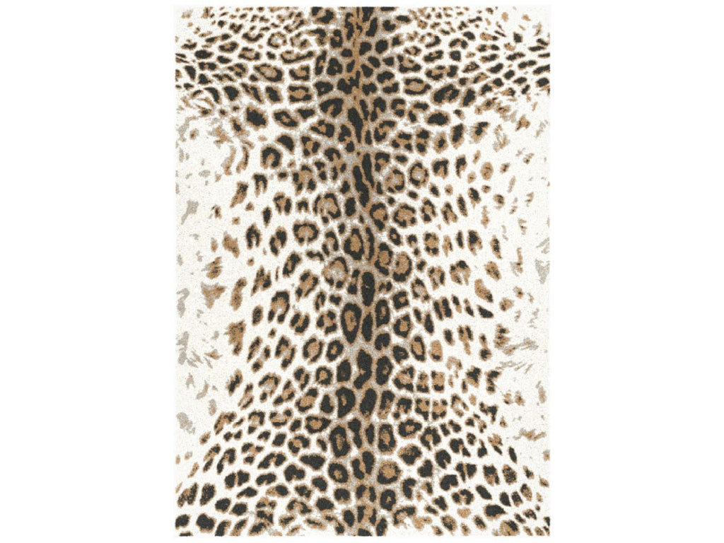 Meryl - Alfombra de pelo corto - Motivo de leopardo - Marrón